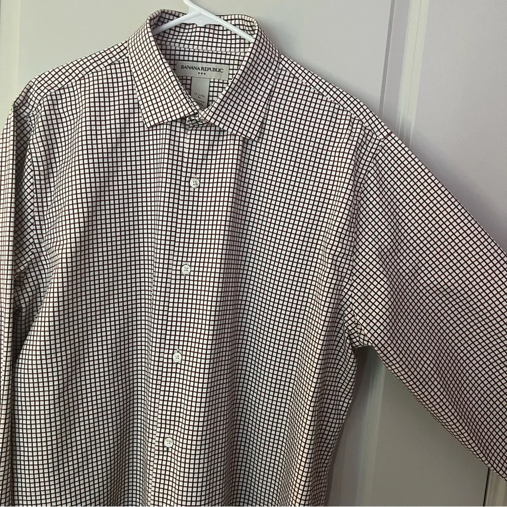 Banana Republic mens long sleeve plaid button down shirt | size Extra large